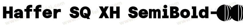 Haffer SQ XH SemiBold字体转换